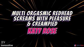 multi orgasmic redhead katy rose screams with pleasure in bedroom threesome 🍆💦😩🔥