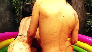 wanna join these three sexy lesbians licking pussies in their skimpy swimsuits outdoors?