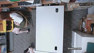 think this cute redhead thief can handle getting drilled by mall security on hidden cam?