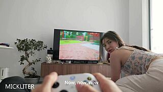 I ram my monster cock deep into her wet pussy and tight ass pov!