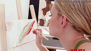 mylfex mommy cheers up artist babe with milf pussy licking threesome