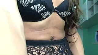 Izabela surfistinha shemale goddess strokes monster cock in lingerie