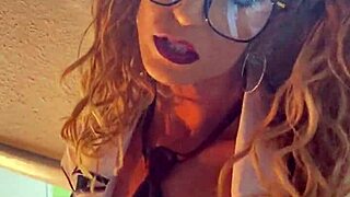 Slutty Student Teases for Extra Credit in Stockings Outdoors