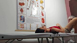 Doctor Fingers Patient's Tight Asshole Then Pounds Her Wet Pussy Hard