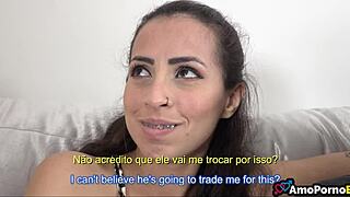 Desejando o namorado da sobrinha posti�a skinny brunette teen craves big cock!