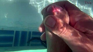 whoa, underwater creampie then dildo stuffing that shaved teen pussy 😍💦