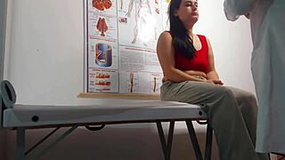 Doctor Fingers Patient's Tight Asshole Then Pounds Her Wet Pussy Hard