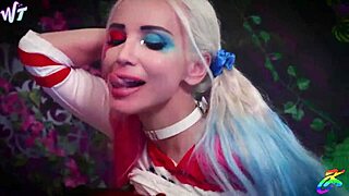 harley quinn and poison ivy cosplay with huge cocks gaping asses and strapon