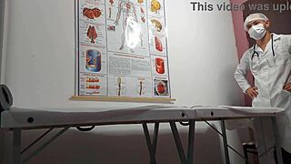 Doctor Fingers Patient's Tight Asshole Then Pounds Her Wet Pussy Hard