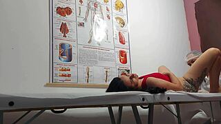 Doctor Fingers Patient's Tight Asshole Then Pounds Her Wet Pussy Hard