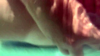 whoa, underwater creampie then dildo stuffing that shaved teen pussy 😍💦