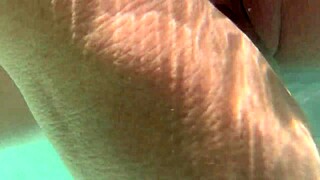 whoa, underwater creampie then dildo stuffing that shaved teen pussy 😍💦