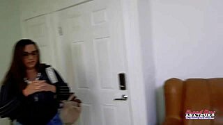 Watch celeste rub her wet pussy then deepthroat that fat cock balls deep