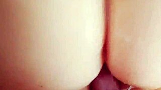 hot stepsister's shaved pussy overflows with dripping creampie cum