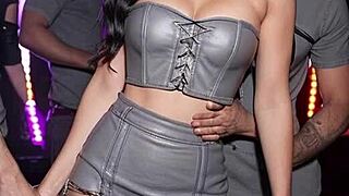 Dirty after work part 1 AI illustrated leather boots skirt ass teasing dancing public outdoor softcore shoes dream.