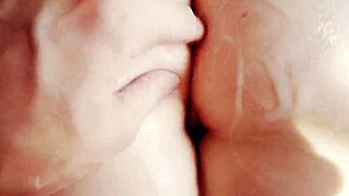 hot stepsister's shaved pussy overflows with dripping creampie cum