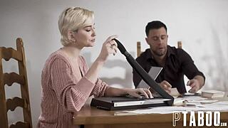 Fiancée's cold feet lead to taboo teen pov blowjob seduction