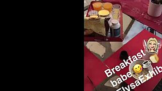 whoa check out these dirty milf flashing her stuff outdoors