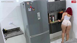 latina maid shorts tempt voyeur fetish