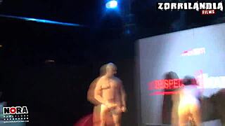 Brunette pornstar's huge tits and ass bounce wild at star wars party orgy!