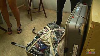 Strippers stroke nerds monster cock then cumswap his load in mouth