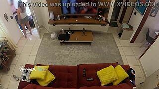 hot wife thay ksada lets delivery guy suck tits on sofa