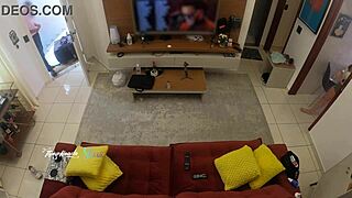 hot wife thay ksada lets delivery guy suck tits on sofa