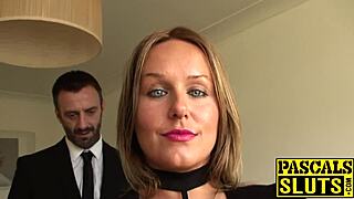 classy bound bitch in heels takes spanking and rough pounding