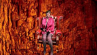 Granny peggy sue straps on then rides for creampie finish! 🍆💦😂