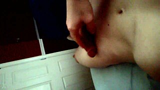 horny teen boy strokes massive cock furiously