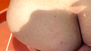 Whoa, stranger pees on street then takes my cock deep in soaked pussy till cum floods her!