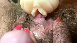 extreme closeup captures hardcore clitoris orgasm in pulsing vagina
