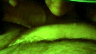 Curly Glasses Girl Sucks Cock on Secret Hidden Cam