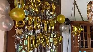 wow best birthday ever real cock fills my tight ass with hot milk!