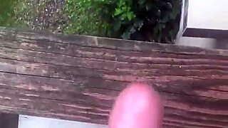 outdoor solo jerk explodes cum everywhere