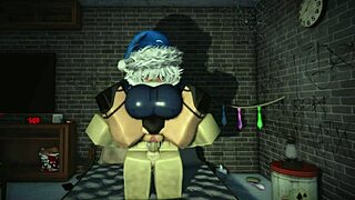 i bet this roblox slut can't handle my monster cock cumming on her big tits