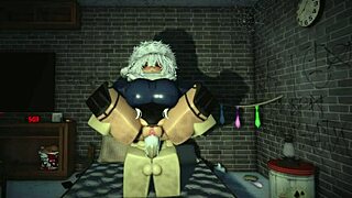 i bet this roblox slut can't handle my monster cock cumming on her big tits