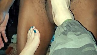 Busty Wife Alegra Sucks BBC With Mouth Feet And Pussy