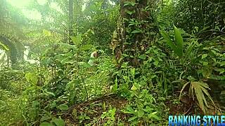 Forest hides sexy girl's naughty outdoor cravings