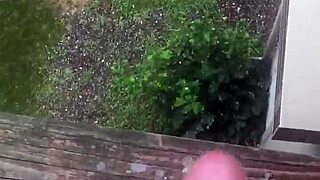 outdoor solo jerk explodes cum everywhere