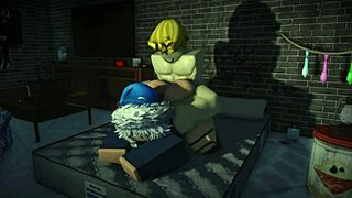 i bet this roblox slut can't handle my monster cock cumming on her big tits