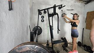 my gym trainer fucked me so good with his huge cock in my wet pussy