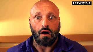 Sexy 18+ teen moans as housekeeper pounds her in hotel doggystyle creampie