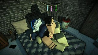 i bet this roblox slut can't handle my monster cock cumming on her big tits