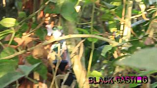 lucky farmer grabs petite teen in forest fucks her tiny tits to outdoor orgasm 😍🌳