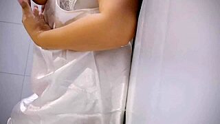 chubby housewife plays with her big tits until pussy drips