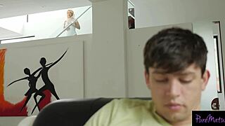 Petite Blonde Milf Laura Bentley Rides Stepsons Cock After Hubby Leaves