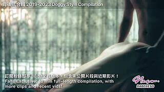 Amateur Chinese bent over doggy grinding twerking pounded compilation POV