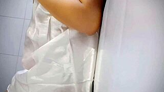 chubby housewife plays with her big tits until pussy drips