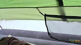 curvy hairy wife early morning camping pov sex bent over doggystyle missionary cumshot risky outdoor couple